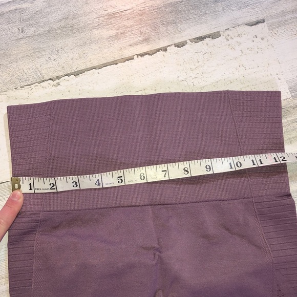 Women High Waisted Yoga Pants Workout Seamless Hollow Out Leggings laven… - Picture 15 of 16